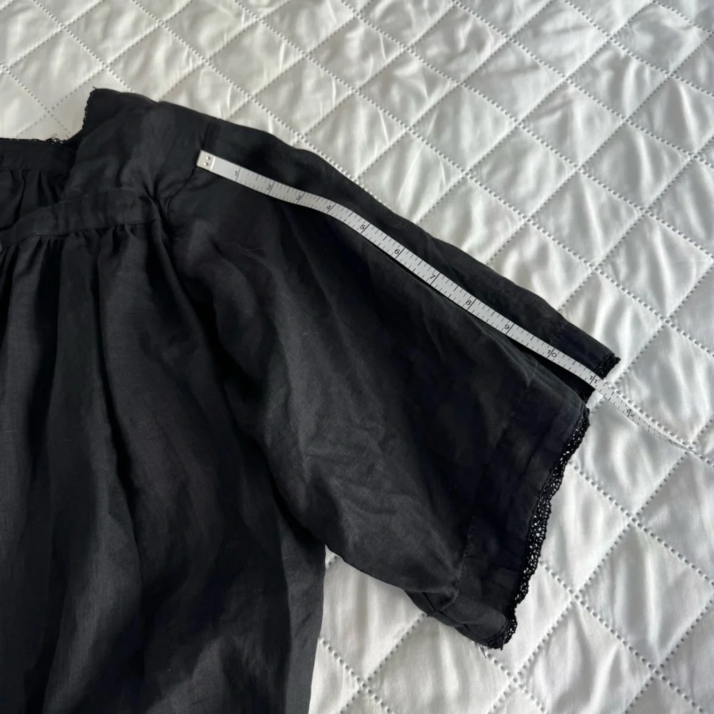 rag & bone New York Sheer Ramie Tie Front Top Size S - Picture 11 of 12